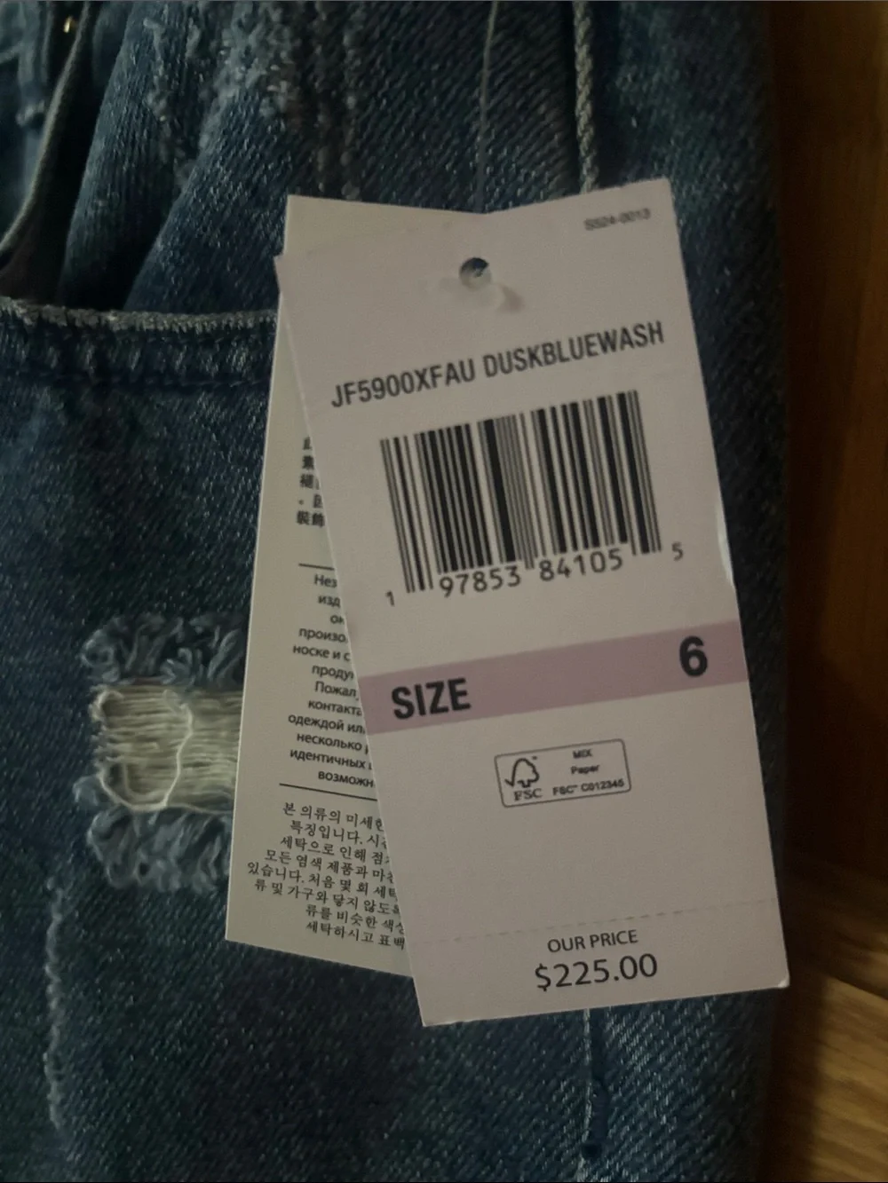 Michael Kors Distressed Straight-Leg Jeans in Dark Blue Wash